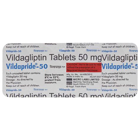 Vildapride-50 Tablet 10's Price, Uses, Side Effects, Composition ...