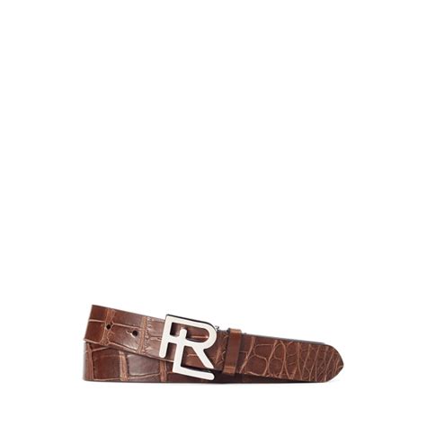 RL-Buckle Alligator Belt for Men | Ralph Lauren® IN