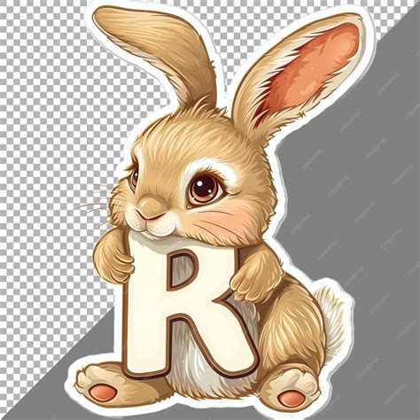 Premium PSD | Animal with r alphabet on transparent background ai generated