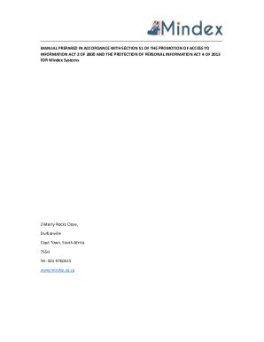 Fillable Online PAIA and POPIA MANUAL In accordance with: Section 51 ...