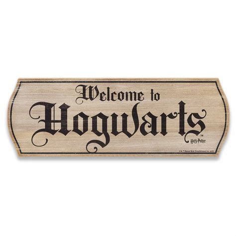 Open Road Brands Harry Potter Welcome to Hogwarts Banner Wood Wall ...