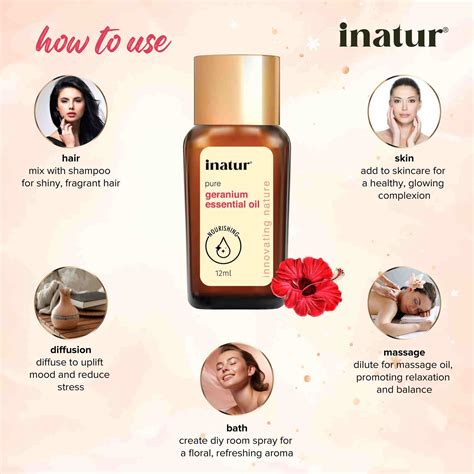 Buy Geranium Essential Oil - 12ml | inatur – Inatur