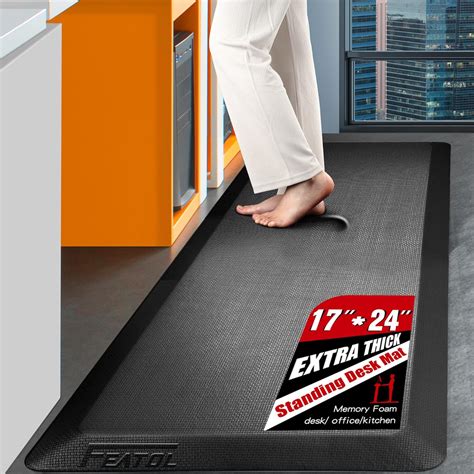 Amazon.com: FEATOL Extra Thick Anti Fatigue Mat Floor Mat (17" x 24 ...