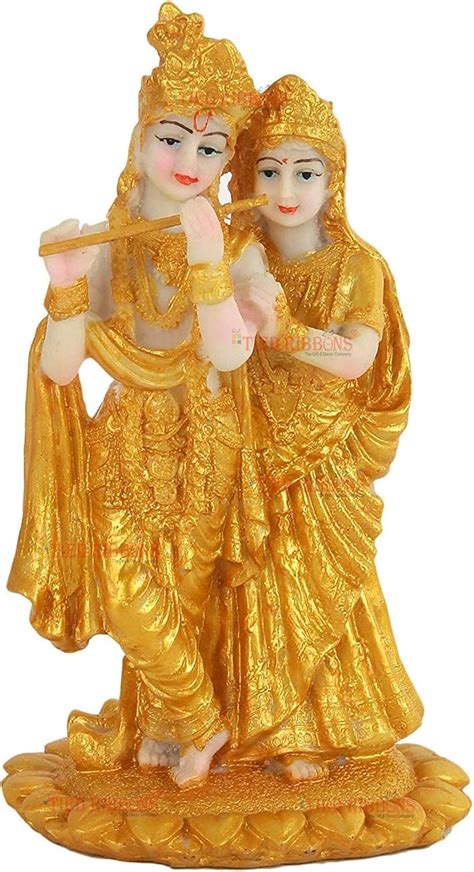Buy TIED RIBBONS Lord Radha Krishna Statue Indian God Idols for Pooja ...