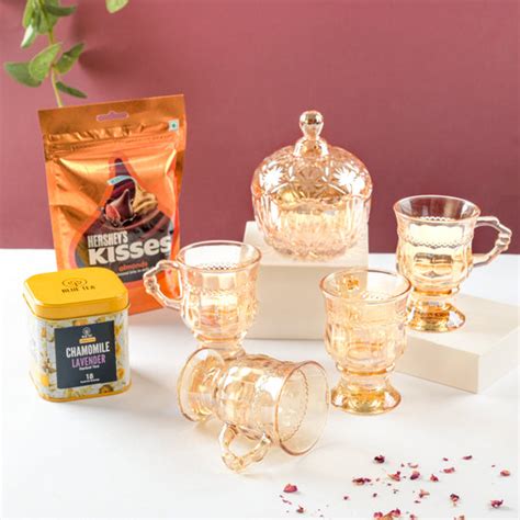 Vintage Round Crystal Glass Amber Jar Small 200 ml | Nestasia