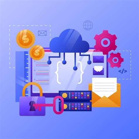 Gradient technology api illustration | Free Vector