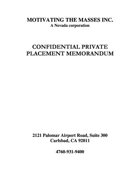 40 Private Placement Memorandum Templates [Word, PDF]