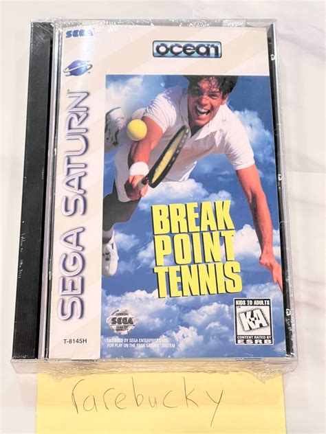 Break Point Tennis (Sega Saturn) NEW SEALED US VERSION, MINT CONDITION ...