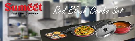 Buy Sumeet 2.6mm Thick Non-Stick Red Blush Combo set (Dosa Tawa – 26 ...