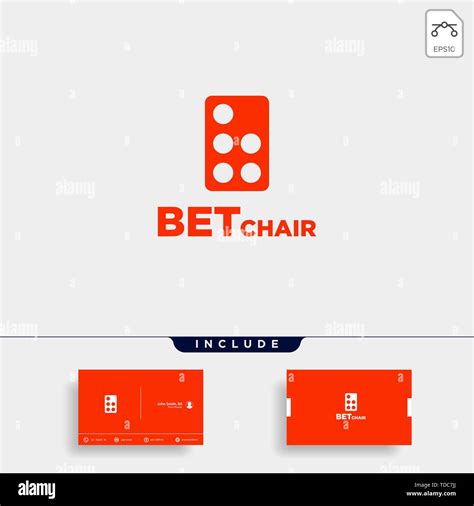 domino chair logo design vector icon illustration Stock Vector Image ...