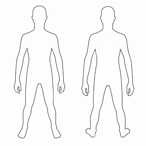 Printable Human Body Outline