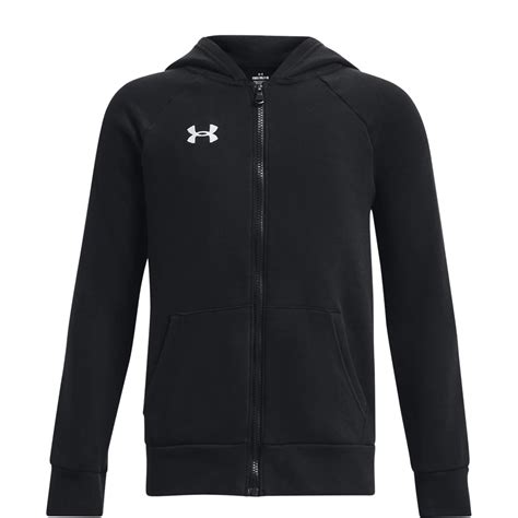 Under Armour Sweat à Capuche Garçon - UA Rival Fleece Full-Zip - Noir/Blanc