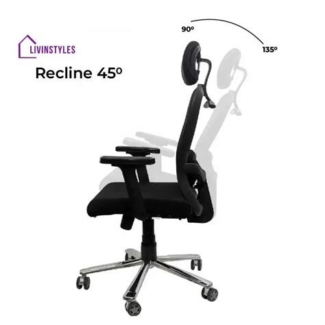 Cosmic Horizon Black Headrest Office Ergonomic Chair with Scorpio Base ...
