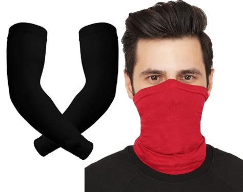 PrimeBox Face Mask for Men Women Bike Riding Face Mask Arm sleeves ...