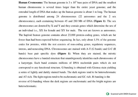 Biology 3 - Types of Human Chromosome, Human Chromosome Karyotype - Studocu