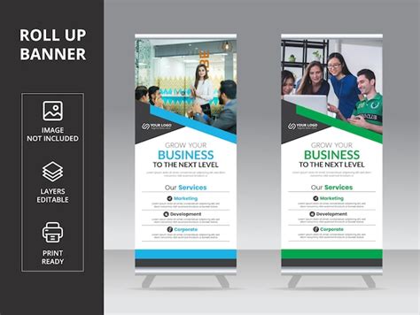 Roll-Up-Banner-Design oder Pull-Up-Banner-Vorlage. Kreativagentur für ...