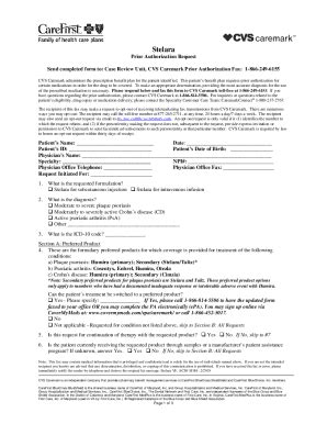 Fillable Online CVS Caremark Prior Authorization Forms - CoverMyMeds ...