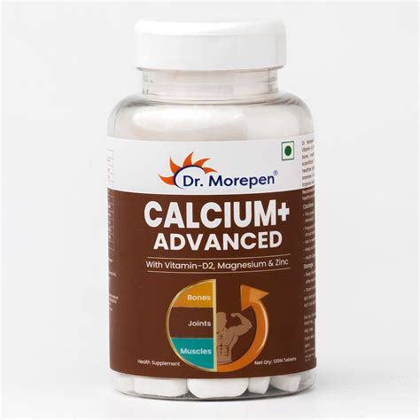 Dr. Morepen Calcium+ Advanced Tablets with Vitamin - D2, Magnesium ...