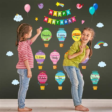 Buy 31 Pieces Happy Birthday Bulletin Board Set Classroom Birthday Wall ...