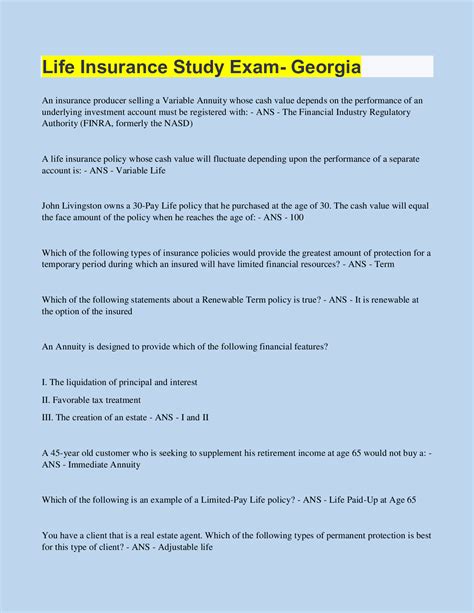 Life Insurance Study Class 的图像结果