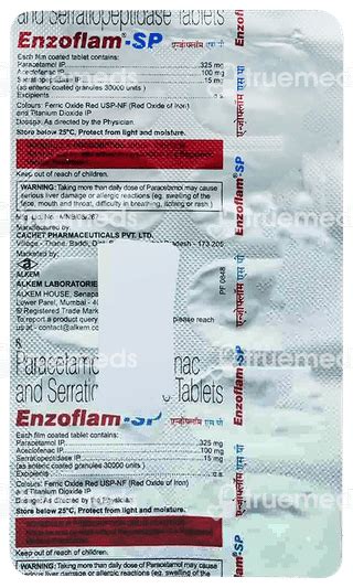 Enzoflam Sp Tablet 10: Uses, Side Effects, Price & Substitutes