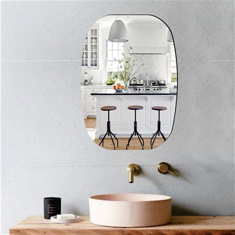 Buy Wallwear Self Adhesive Plastic Oval Mirror For Wall Stickers (30X20 ...