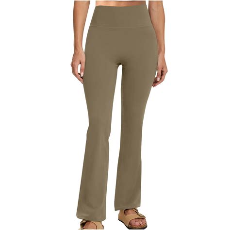Diufon Women's Flare Yoga Pants High Waisted Slim Stretchy Workout ...
