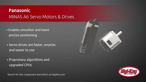MINAS A6 Series Drives and Motors - Panasonic | DigiKey