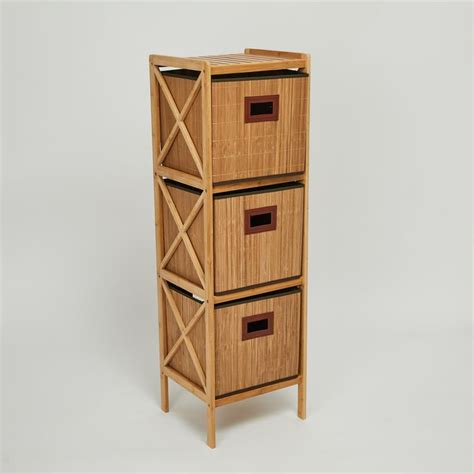 Buy Omnia Bamboo 3-Drawer Bathroom Cabinet from Home Centre at just INR ...