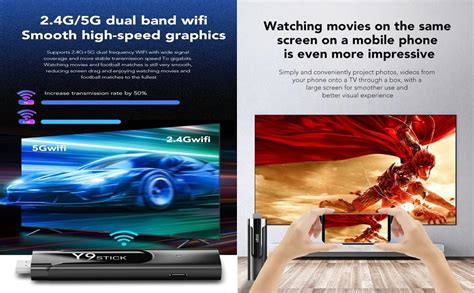 AUN 4K Android TV Stick for Projectors and TV, M98 Y9 Widevine L1 2GB ...