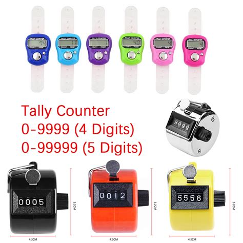 Handheld 4 Digit/ 5 Digit Tally Counter Mechanical... – Grandado