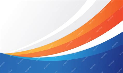 Fondo blanco con diseño abstracto colorido azul y naranja | Vector Premium