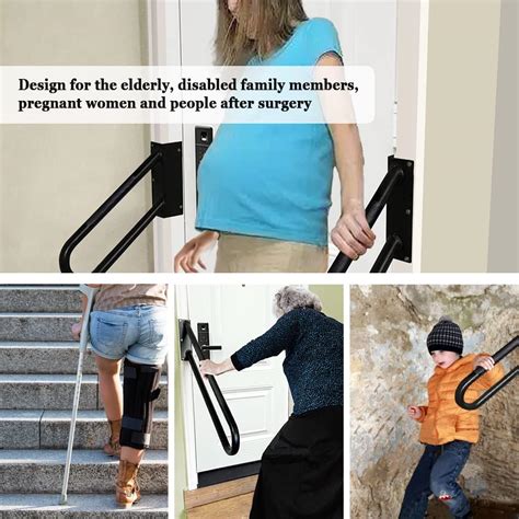 Buy Onlyme Outdoor Stair Railing, 17.7inch Handrails for Indoor Stairs ...