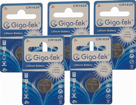 Giga-tek EZ822 CR1620( 5 Pieces) Battery - Giga-tek : Flipkart.com
