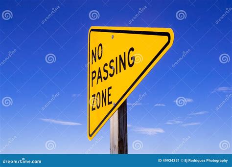 No Passing Zone sign. stock image. Image of cloud, safety - 49934351
