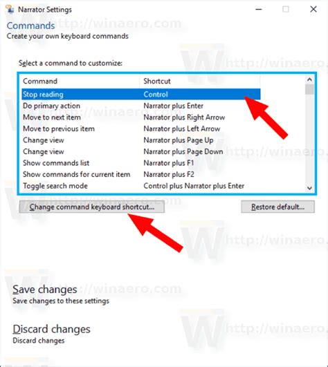Windows 10 Narrator Keyboard Shortcuts 的图像结果
