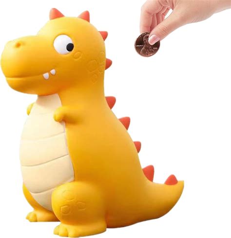 Amazon.com: Dinosaur Piggy Bank, Unbreakable Plastic Money Bank for ...