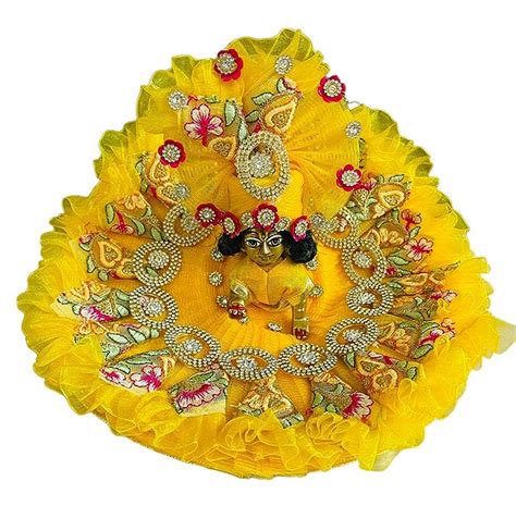 Kridham Yellow Heavy Decorated Laddu Gopal, Bal Gopal, Krishna Dress ...