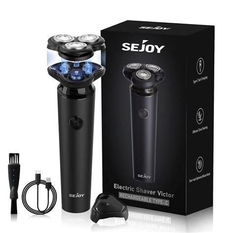 Sejoy Electric Shaver Razor For Men Face,3D Rechargeable Rotary Shaver ...