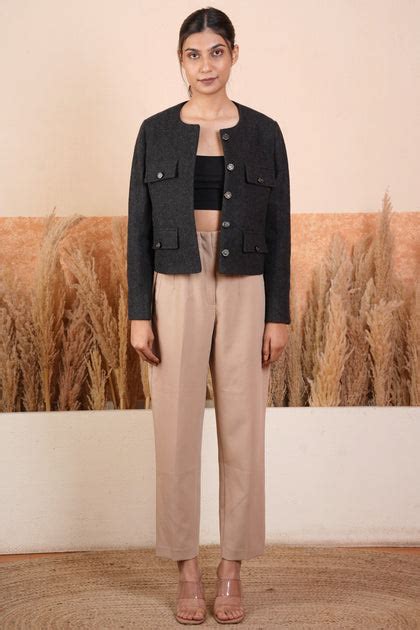 Women Tweed Jacket Black – Etehas