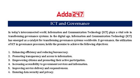 ICT and Governance: Transforming Systems in a Digital Age - Studocu