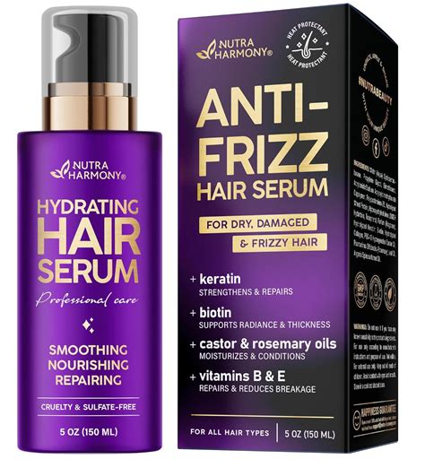 Amazon.com : Hydrating Hair Serum for Frizzy and Damaged Hair - Keratin ...