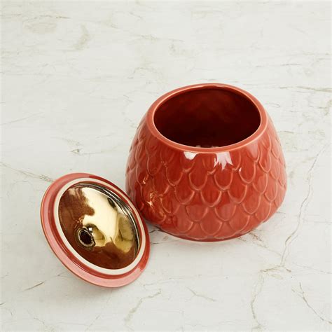 Buy Splendid Textured Decorative Jar with Lid from Home Centre at just ...