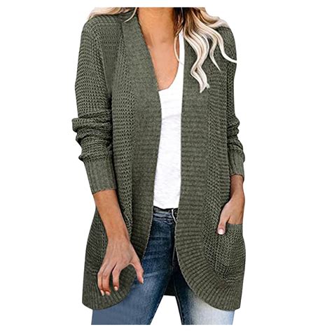 gakvbuo Long Cardigan Sweater For Women Long Sleeve Oversized Knit ...