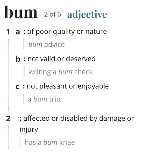 Do you use the word 'bum'? : r/EnglishLearning