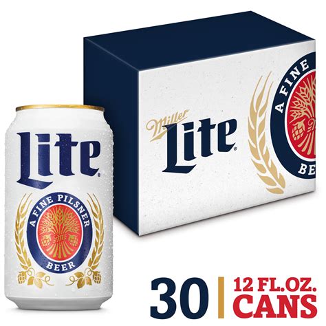 Miller Lite Lager Beer, Light Beer, Beer 30 Pack, 12 FL OZ Cans, 4.2% ...