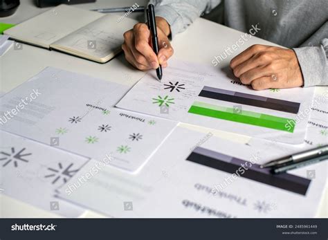 Asian Graphic Designer Making Notes On Stock Photo 2485961449 | Shutterstock
