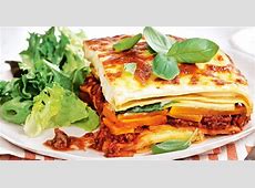 Rainbow veggie and beef lasagne