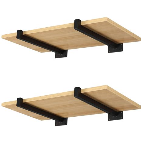 Buy Heavy Duty 10" Floating Shelf Brackets Hardware, Wall ed Industrial ...