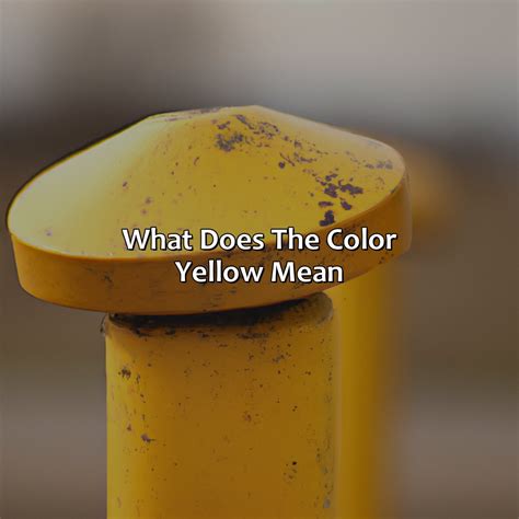 What Does The Yellow Color Mean at Molly Nielsen blog